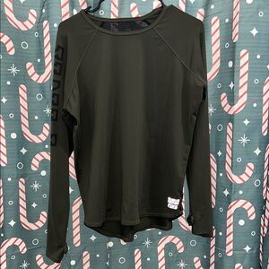 PINK Victoria's Secret Dark Green Long Sleeve Top